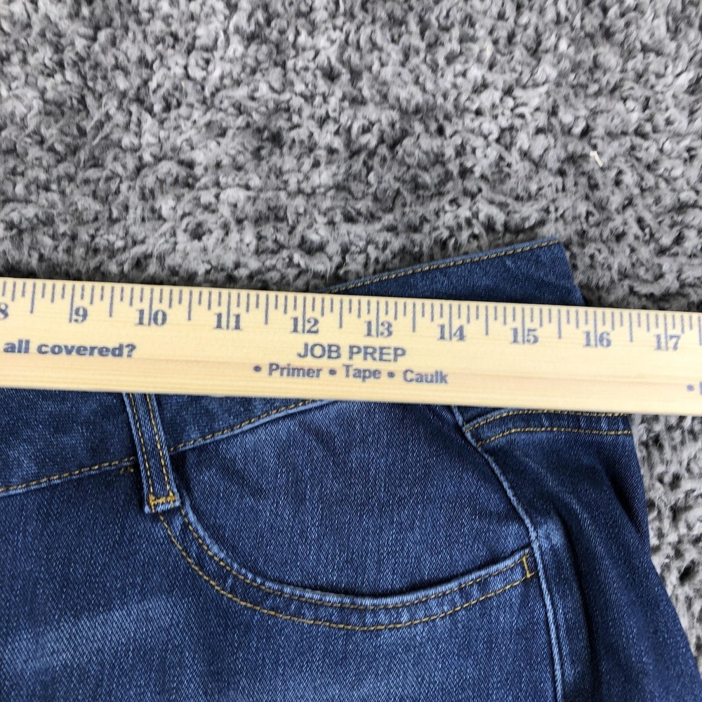 Halara Flex Denim Jeans Womens 14 Petite Blue Med Wash High Rise Wide Leg - Picture 8 of 14